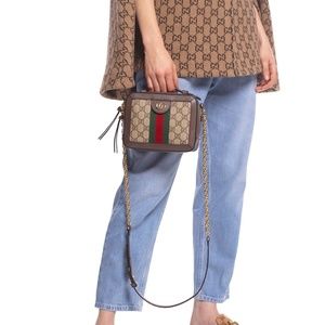 Gucci GG Supreme Ophidia Chain Shoulder Bag